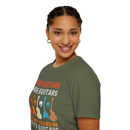 More Guitars, More Guitars T-Shirt — "It's Not Hoarding If It's Guitars" Guitar Shapes Tee
