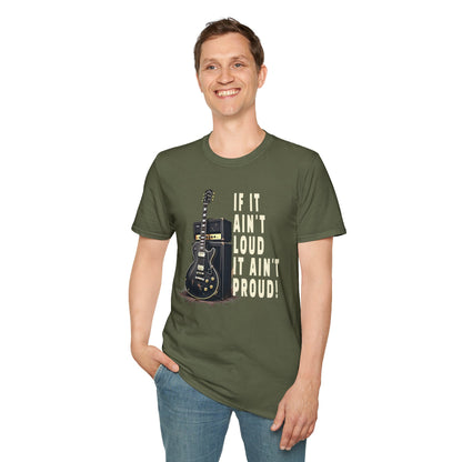 Guitar Amp Image and Slogan Unisex Softstyle T-Shirt