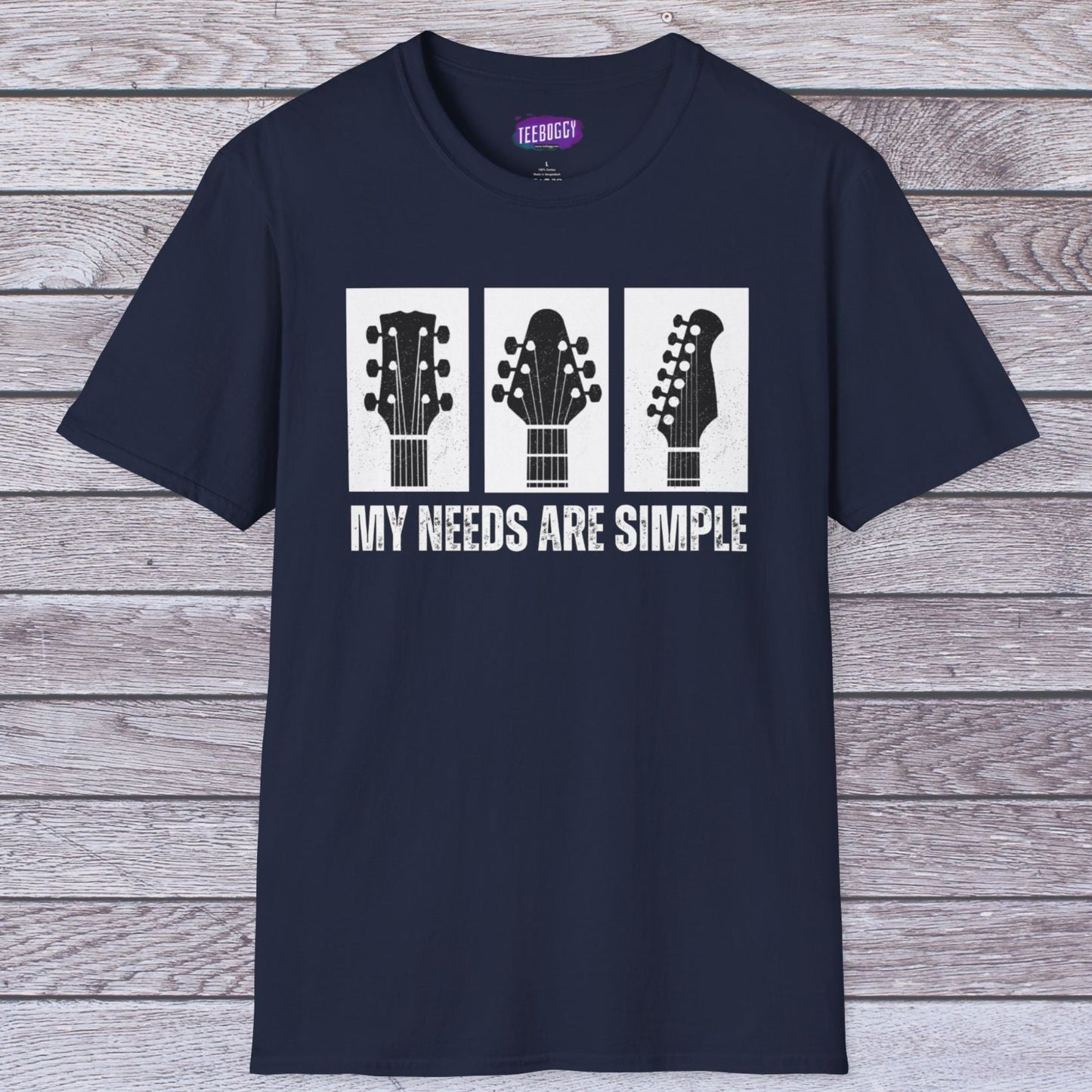Guitar Headstocks T-Shirt - My Needs Are Simple