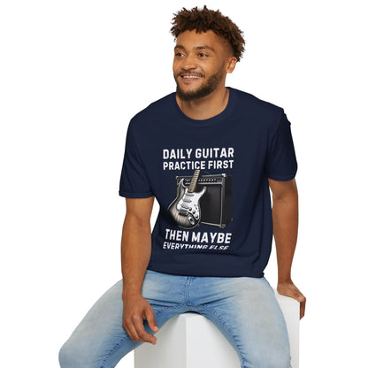 Daily Guitar Practice First T-Shirt — Rock Guitar & Amp Design