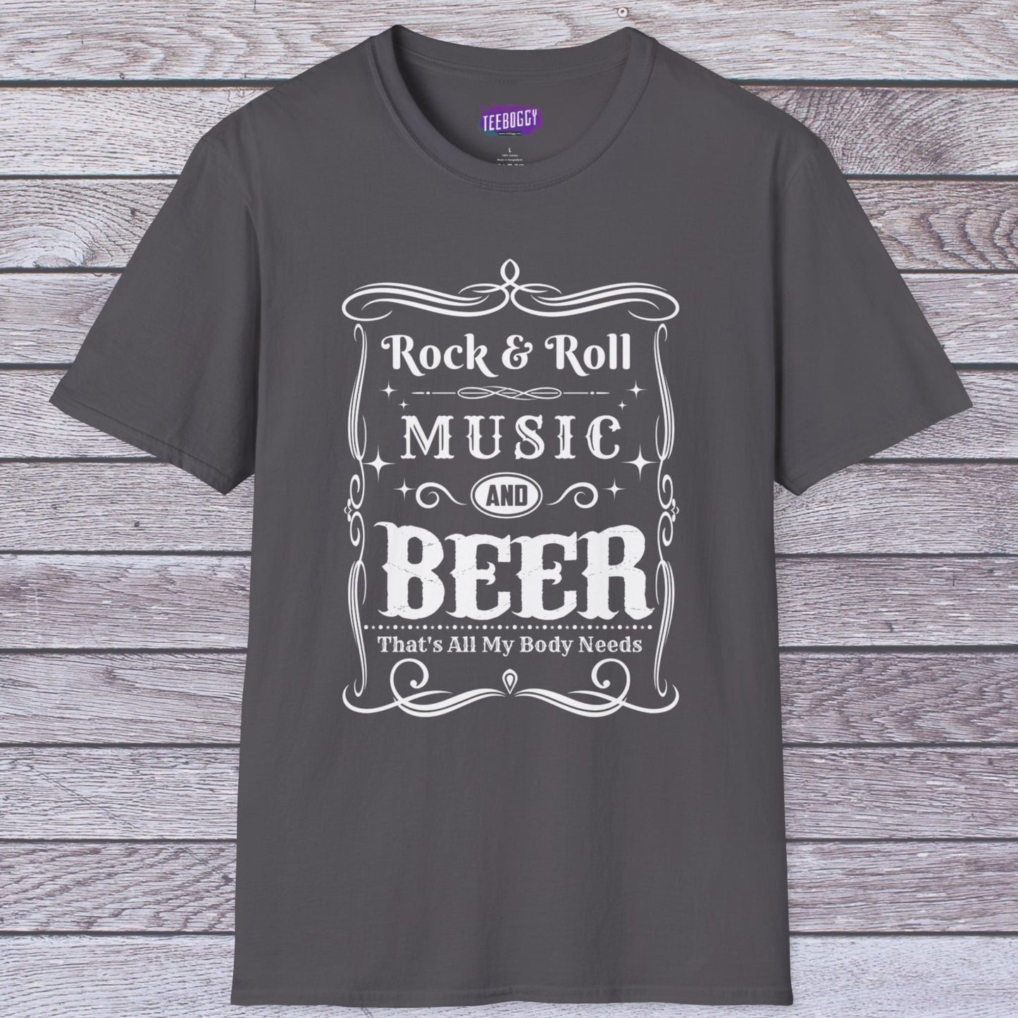 Rock & Roll Music Beer Softstyle T-Shirt