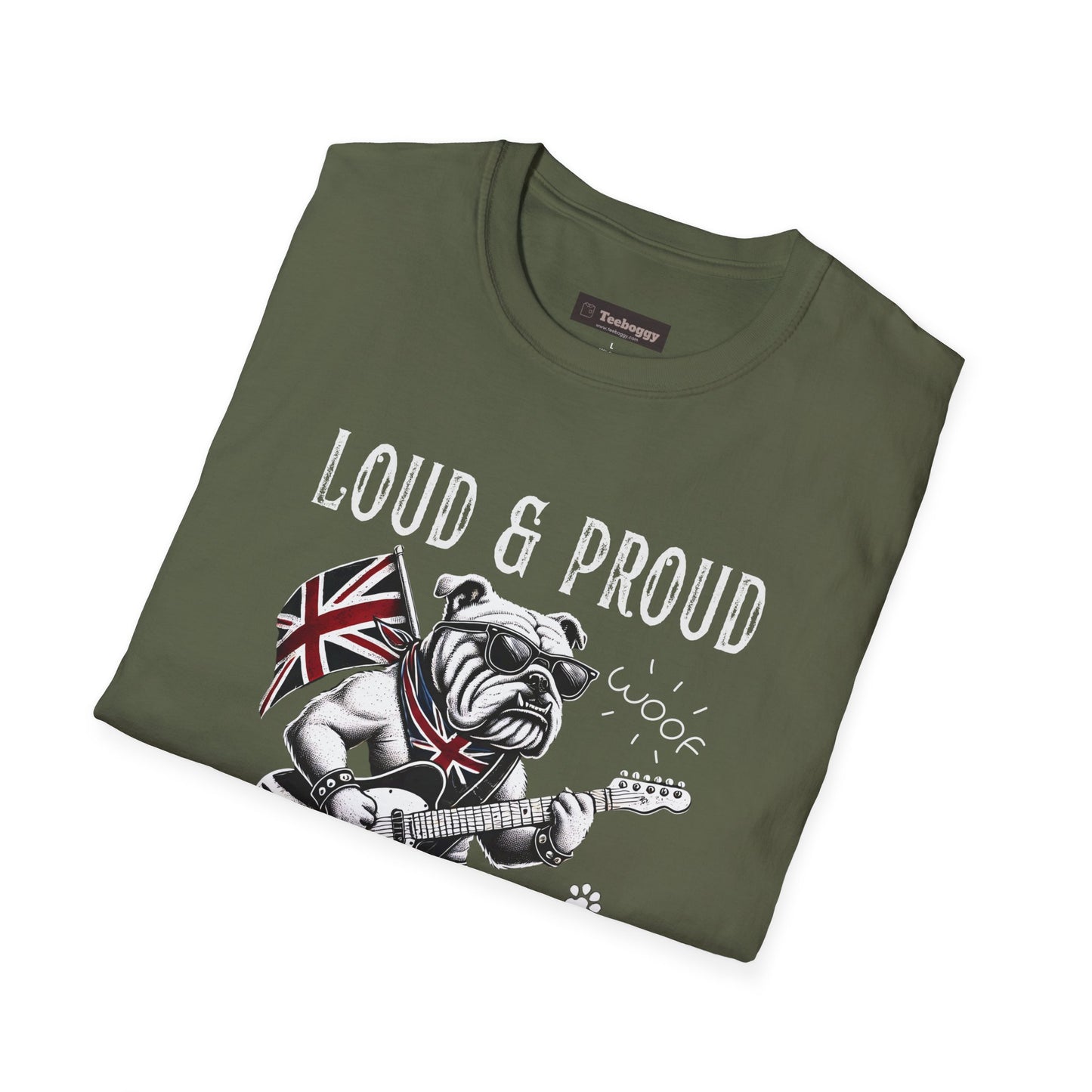 British Bulldog Rock T-Shirt — "Loud & Proud, Rule Brittania"