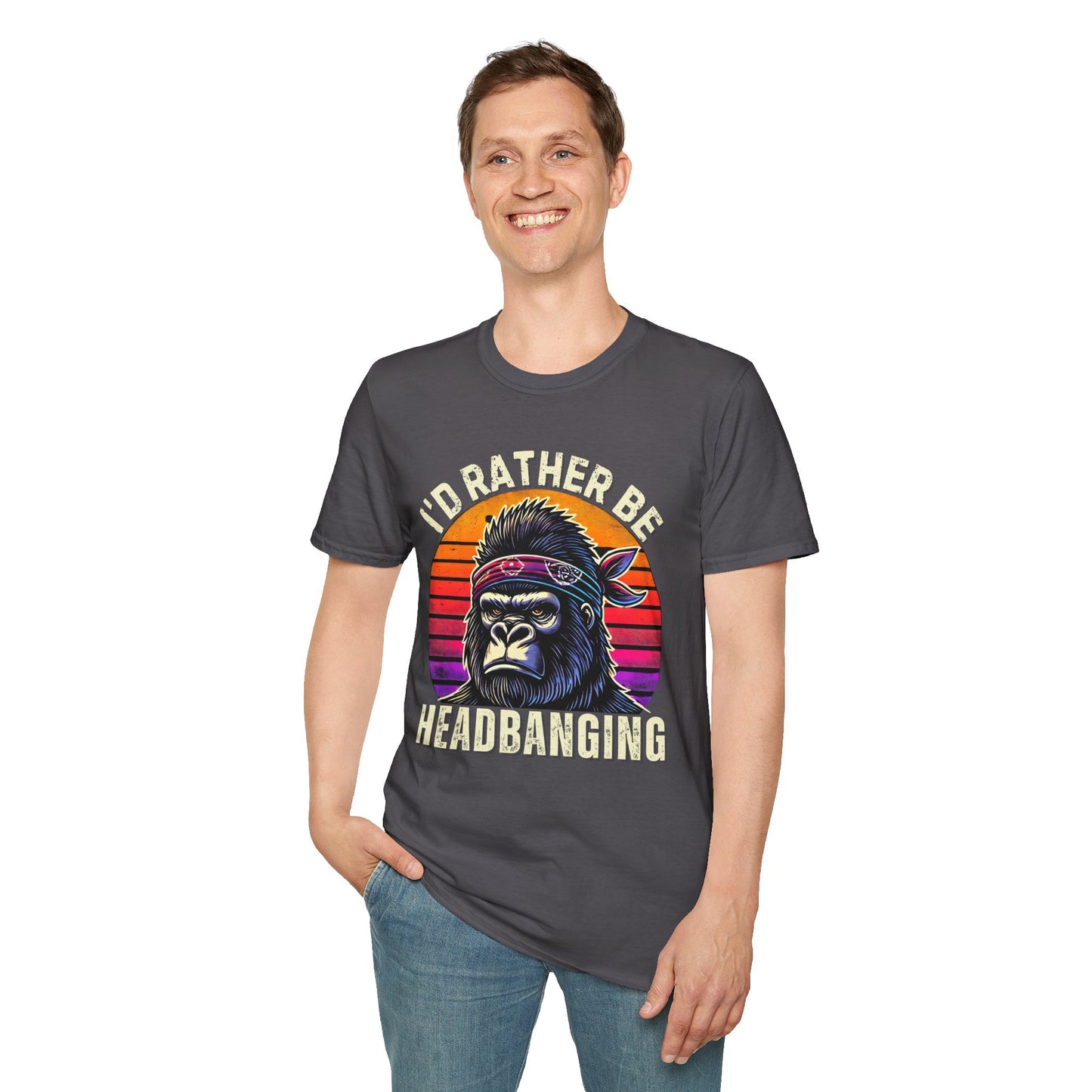 Graphic T-Shirt for Music Lovers - I'd Rather Be Headbanging