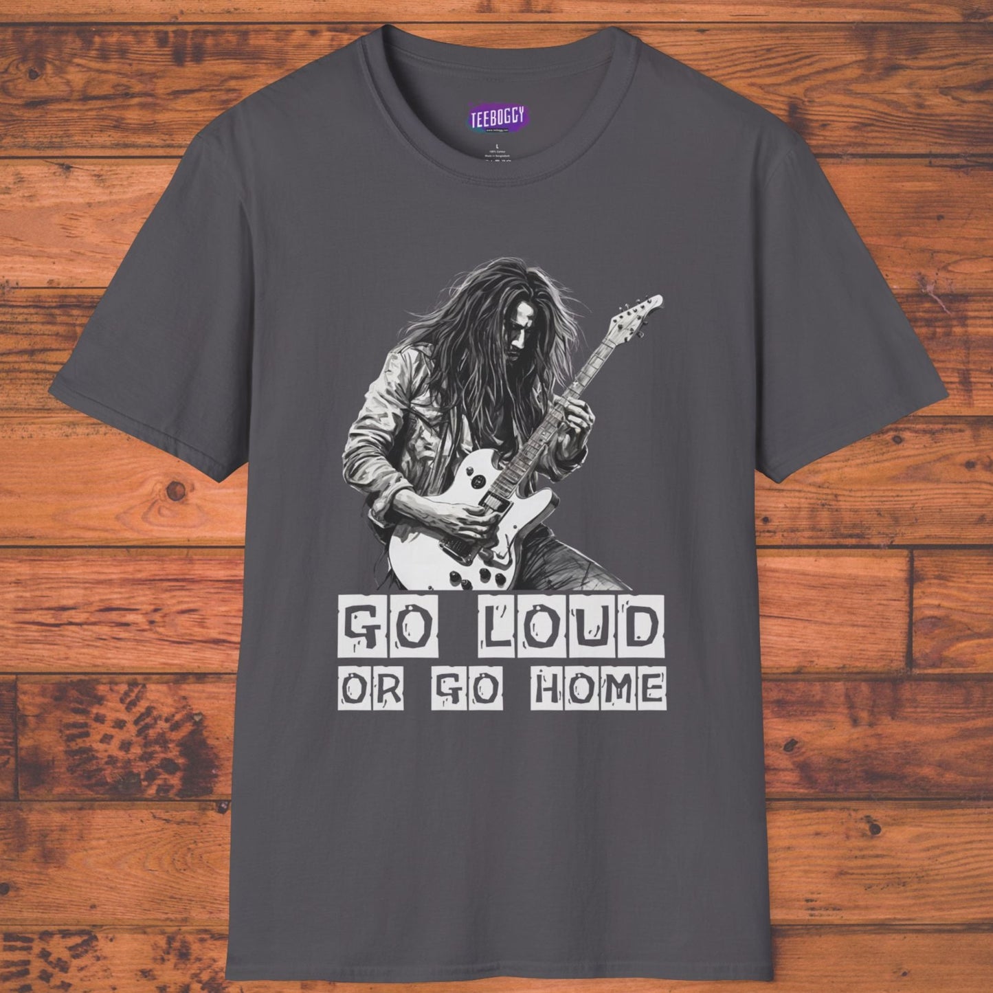 Guitarist Shredding Unisex T-Shirt - 'Go Loud or Go Home'