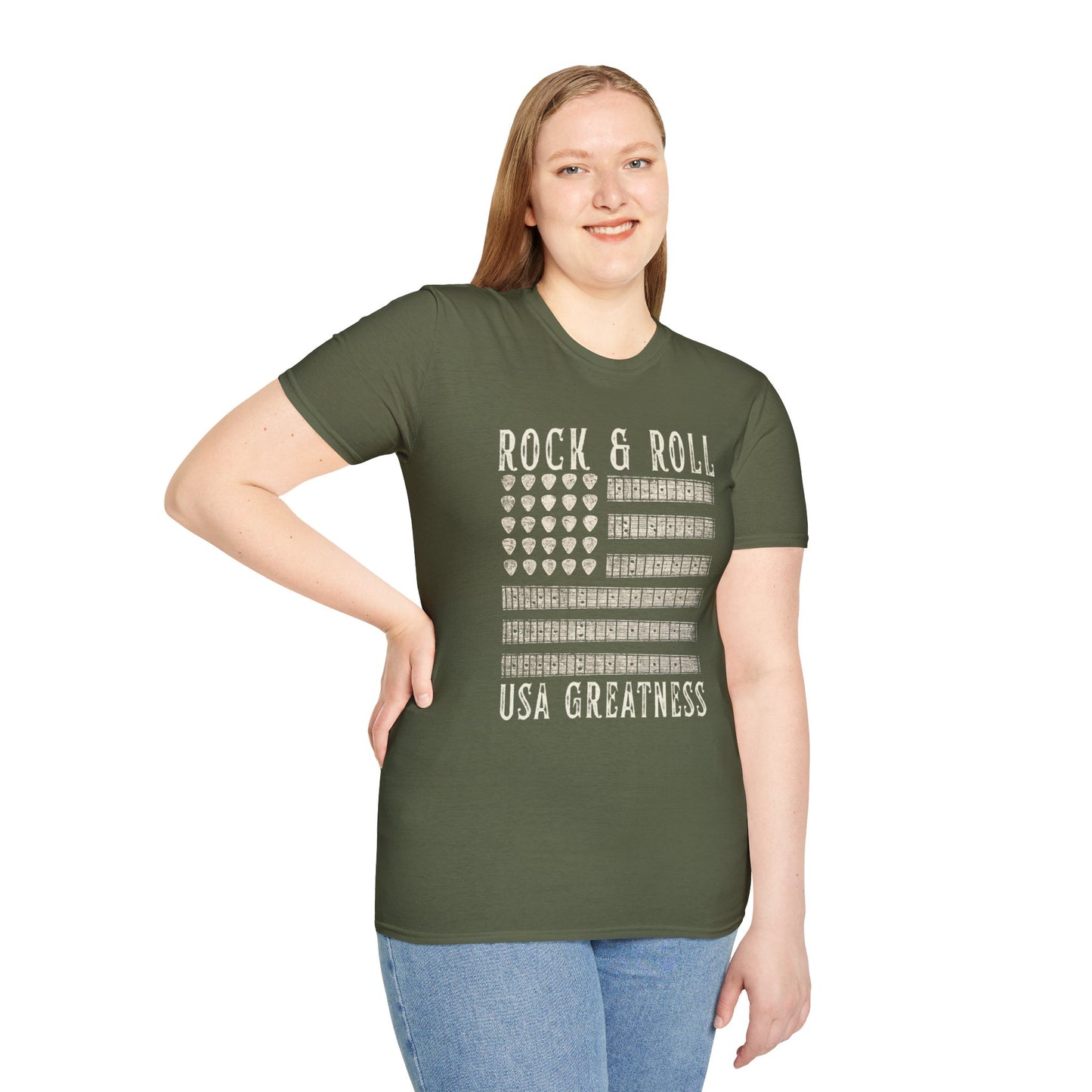 Rock & Roll USA Greatness T-Shirt — USA Flag Design
