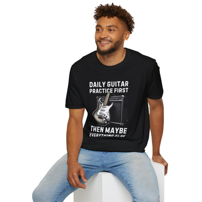 Daily Guitar Practice First T-Shirt — Rock Guitar & Amp Design