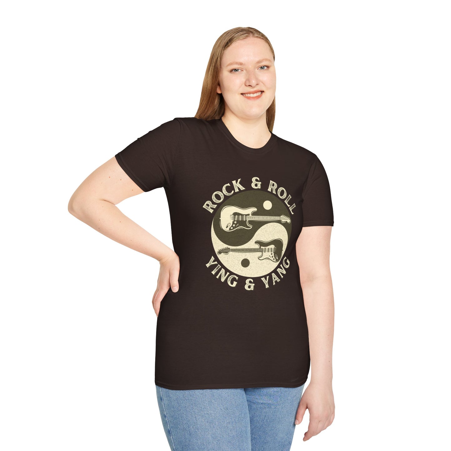 Yin Yang Guitar T-Shirt — Spiritual Balance & Harmony Music Tee