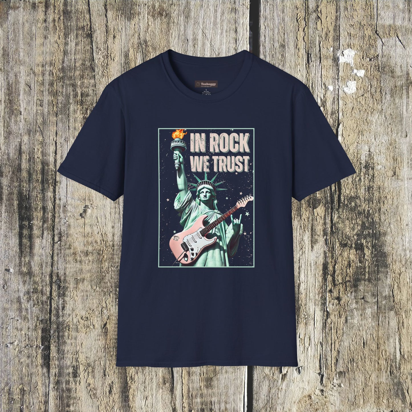 In Rock We Trust - Statue of Liberty T-Shirt