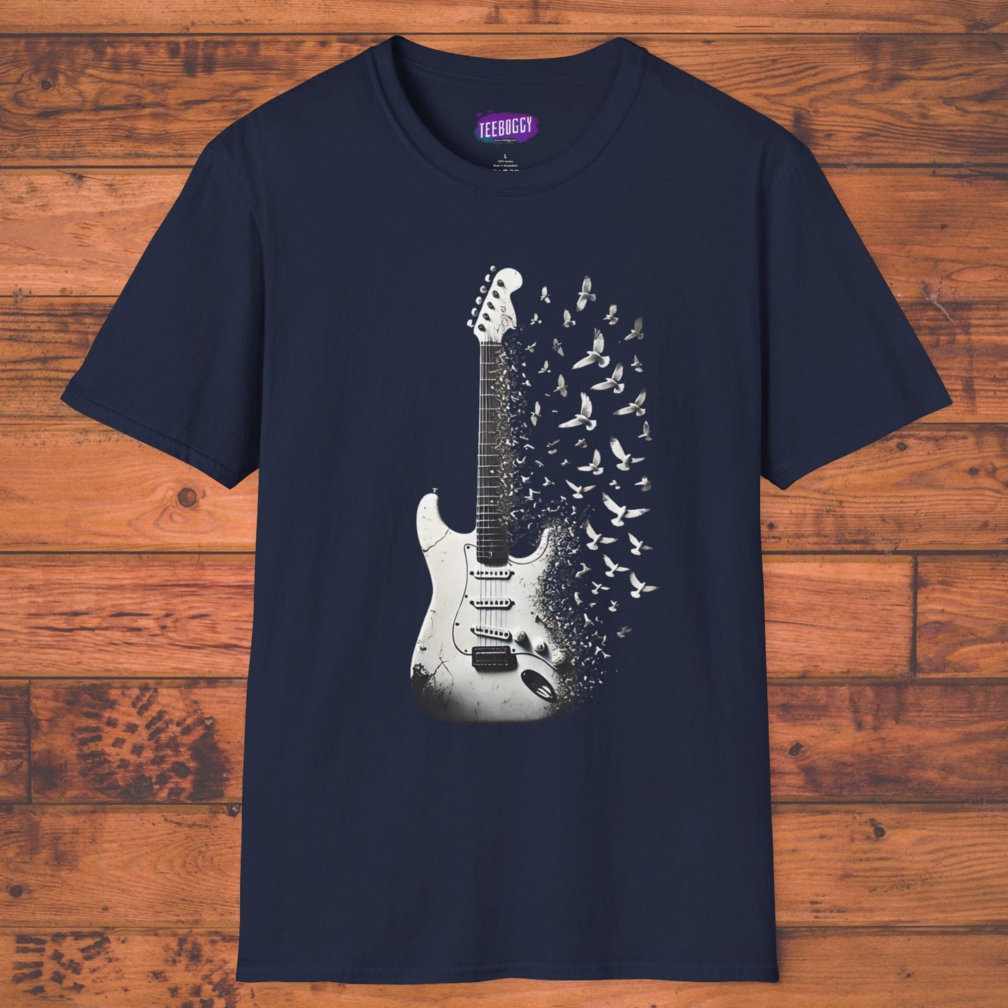 Rock Guitar Birds T-Shirt