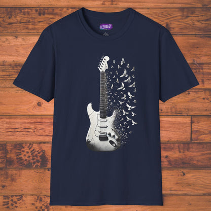 Rock Guitar Birds T-Shirt