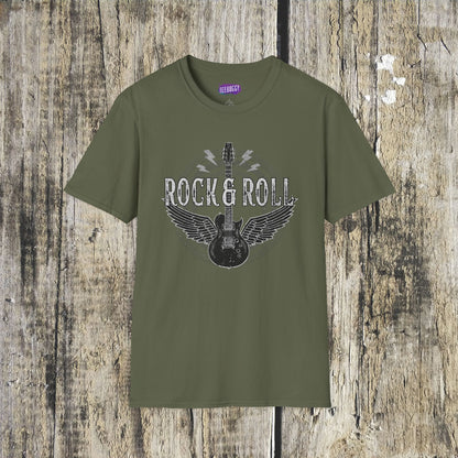 Guitar Wings Unisex T-Shirt Rock & Roll Music Tee