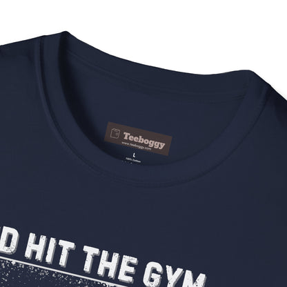 Fat Cat Guitarist T-Shirt — "I'd Hit the Gym, But Guitar Takes All My Time" Humorous Tee