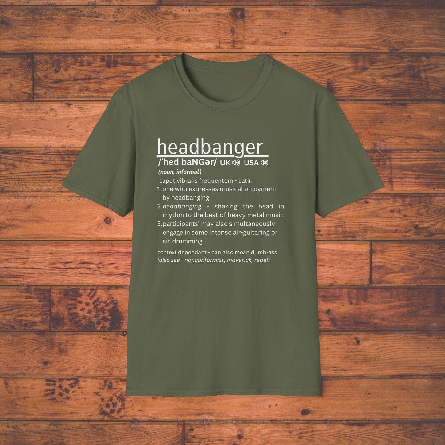 Headbanger Definition T-Shirt — Funny Heavy Metal Tee