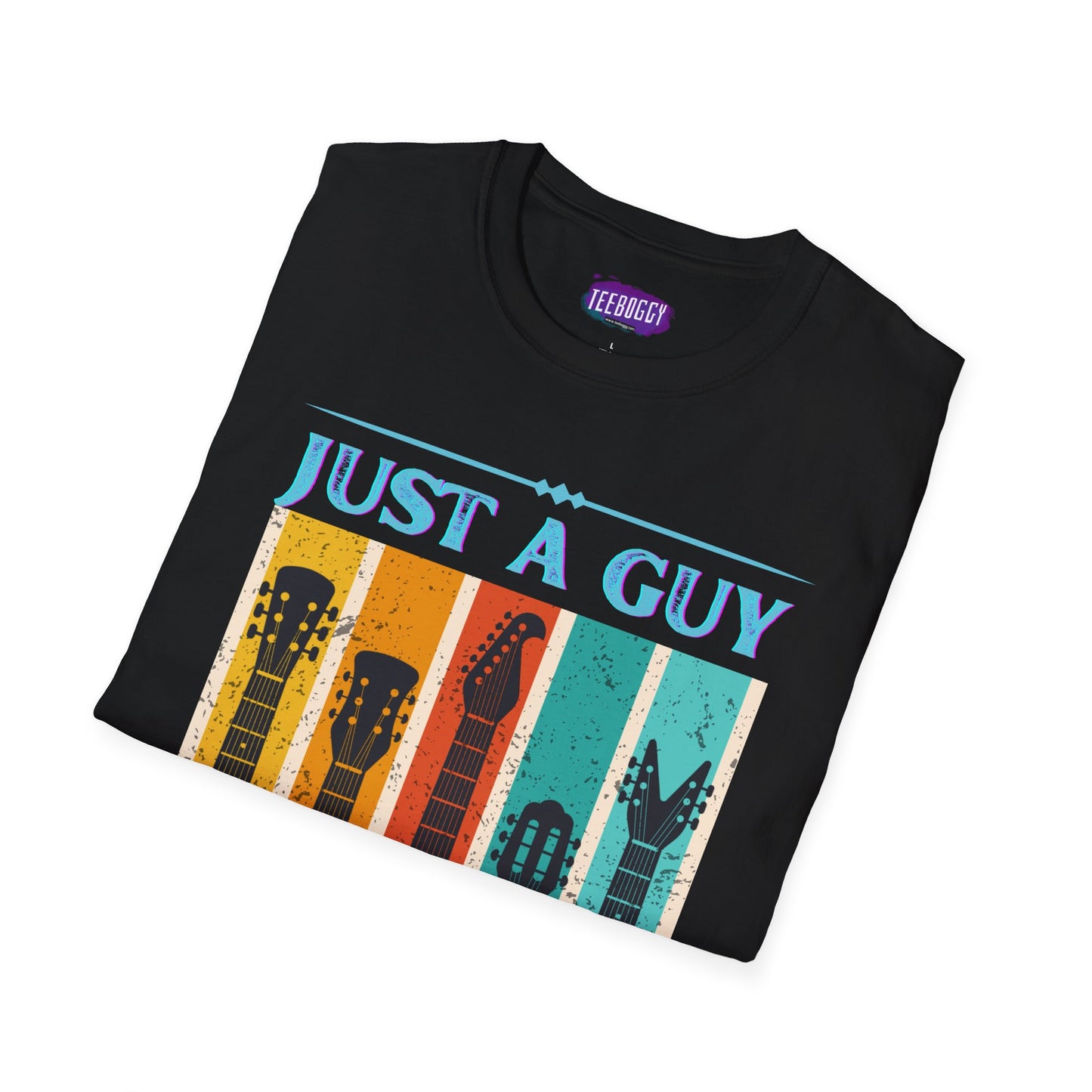 Guitar Headstocks Unisex T-Shirt - 'Just a Guy Who Loves Guitars'