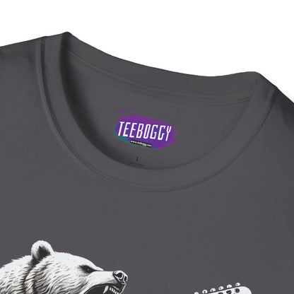 Graphic Tee Unleash the Inner Beast Grizzly Bear Rock Guitar T-Shirt