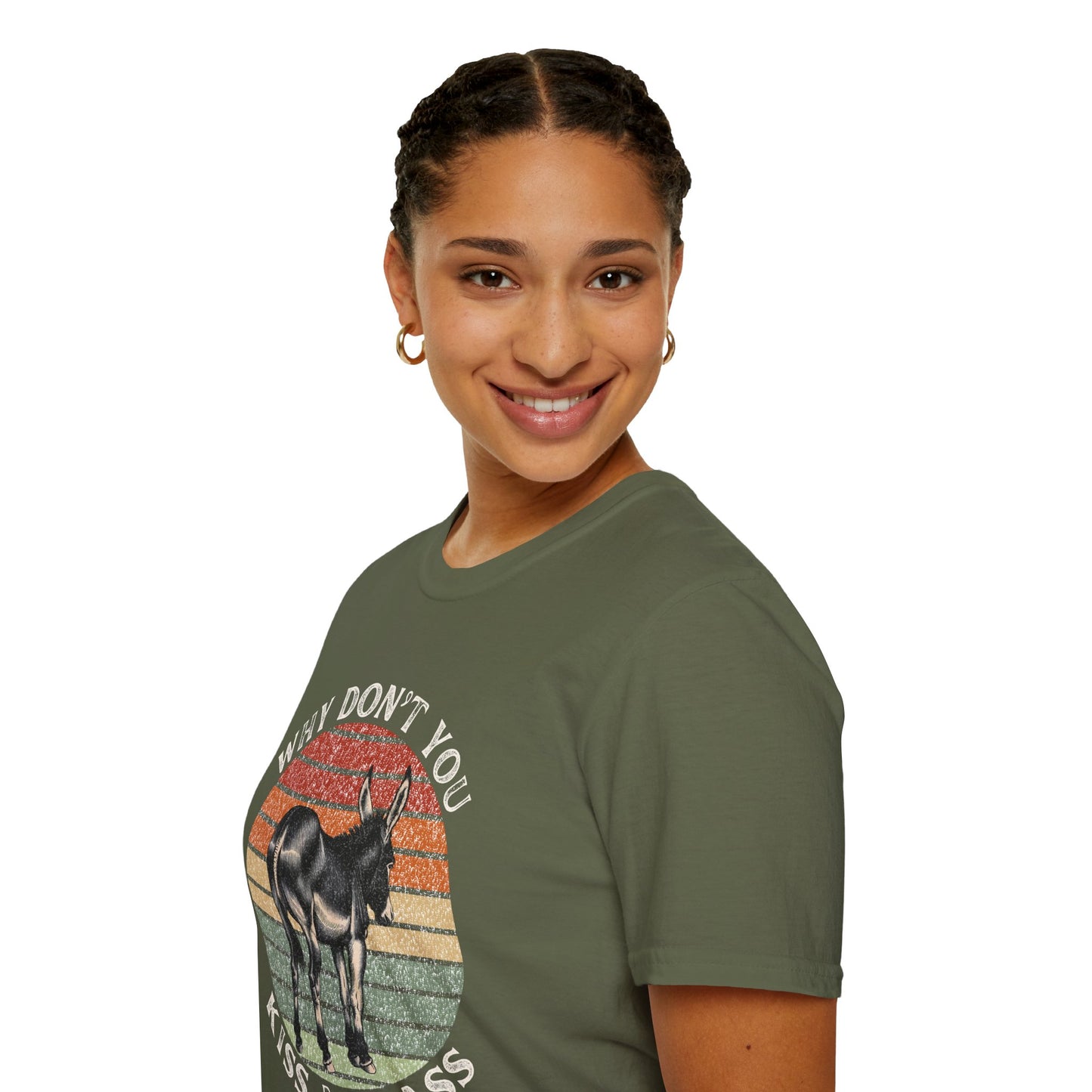 Funny Donkey 'Why Don't You Kiss My Ass!' T-Shirt