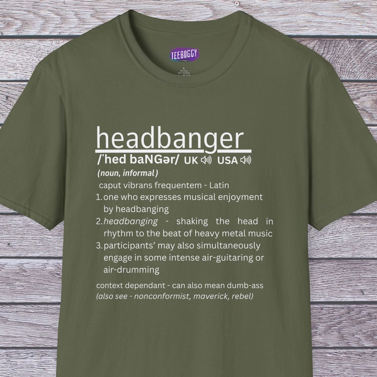 Headbanger T-Shirt - Dictionary Definition Fun Tee