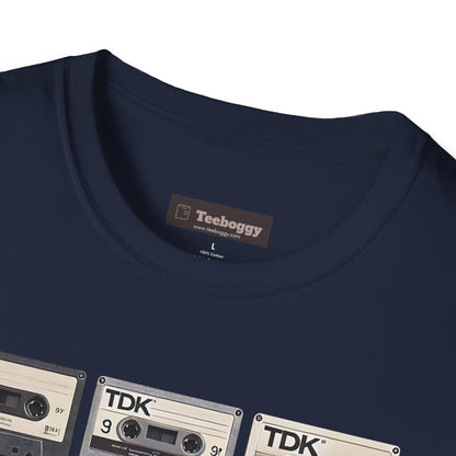 Cassette Tape Nostalgia T-Shirt — Vintage Audio Mix Design