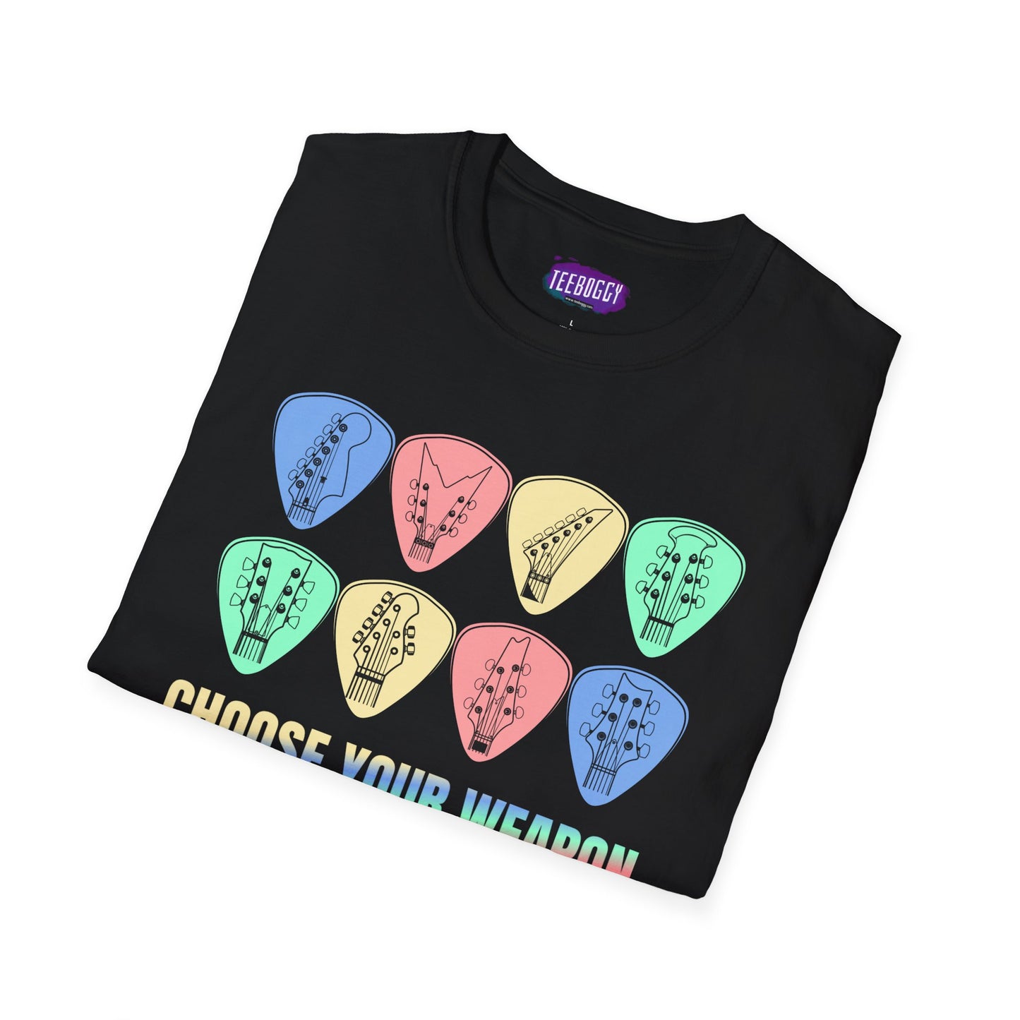 Guitar Plectrum T-Shirt - Choose Your Weapon
