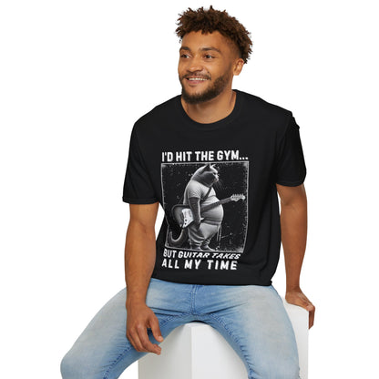 Funny Fat Cat Guitar Unisex T-Shirt