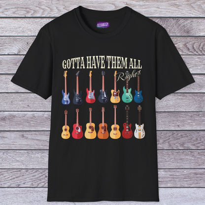 Guitar Shapes Unisex T-Shirt - Gotta Have Them All