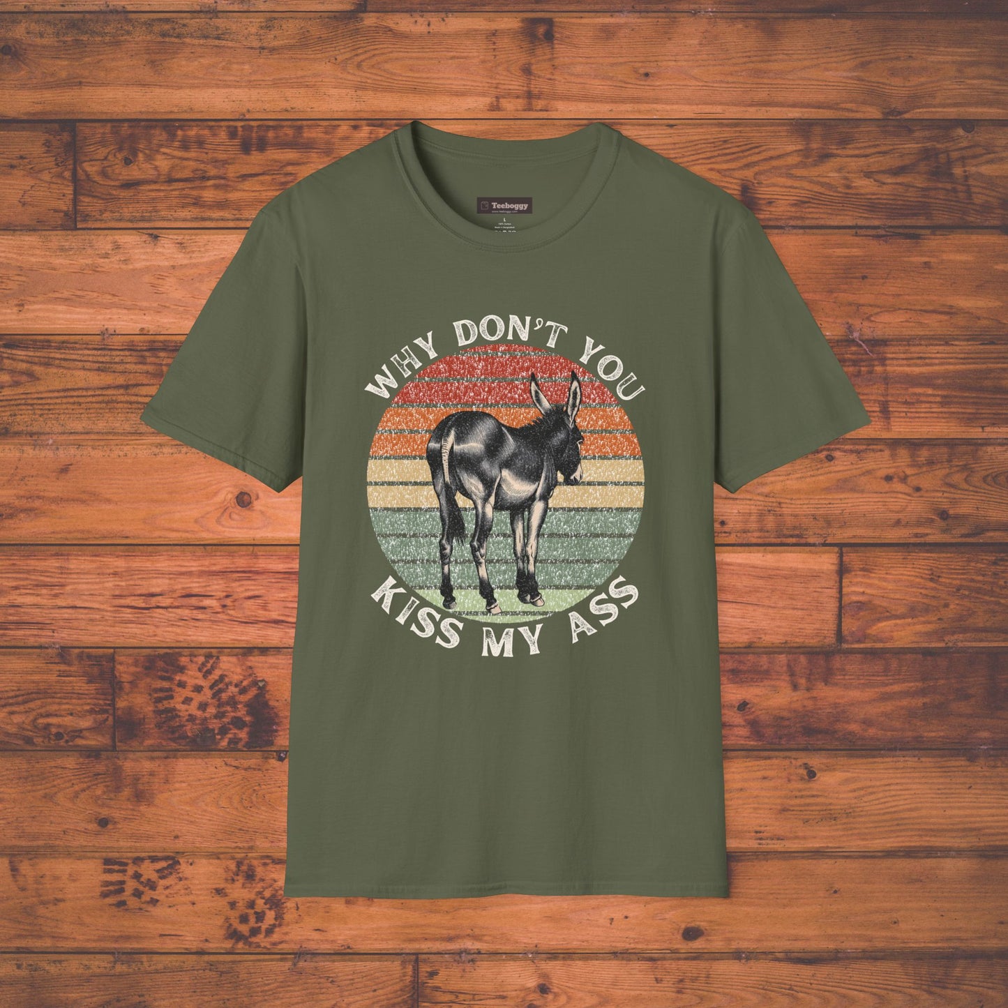 Funny Donkey 'Why Don't You Kiss My Ass!' T-Shirt