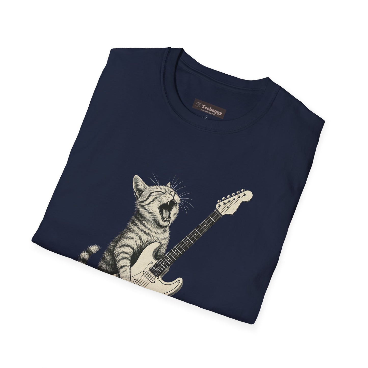 Cat Rocking-Out With Guitar, Hell Yeah!, T-Shirt.
