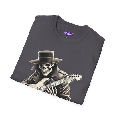 Skeleton Guitarist T-Shirt - Heavy Metal Forever