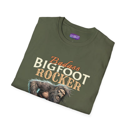 Sasquatch Rocker T-Shirt - Badass Bigfoot Guitar Tee