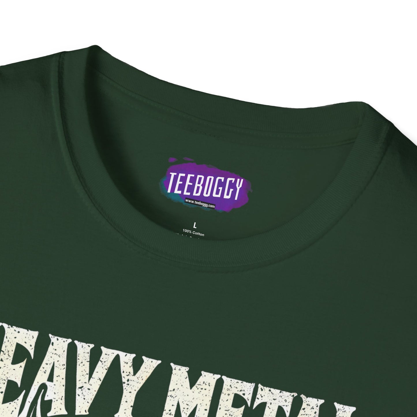 Heavy Metal T-Shirt with Devil's Horns & Thunder Bolt Design