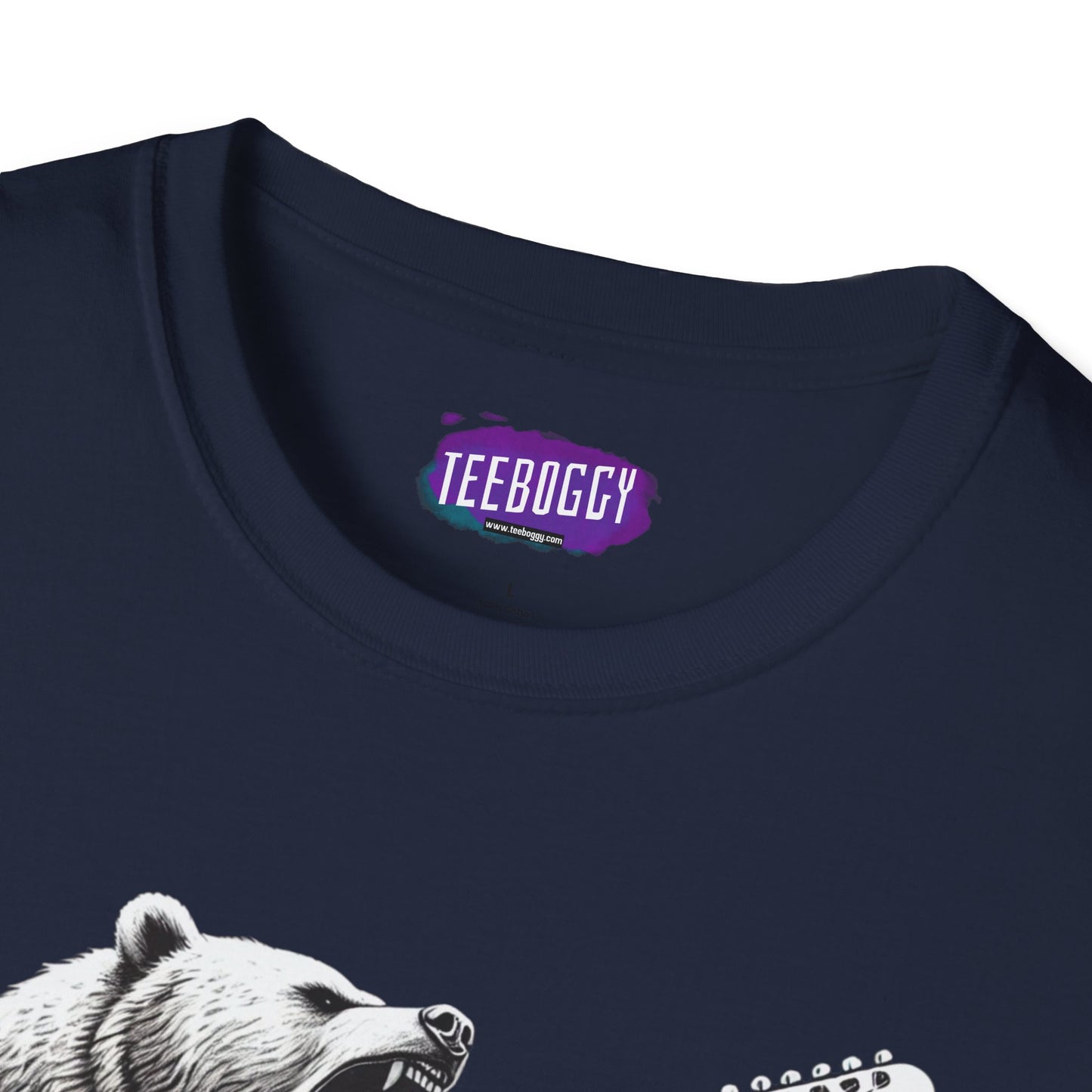 Graphic Tee Unleash the Inner Beast Grizzly Bear Rock Guitar T-Shirt