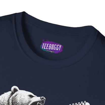 Graphic Tee Unleash the Inner Beast Grizzly Bear Rock Guitar T-Shirt