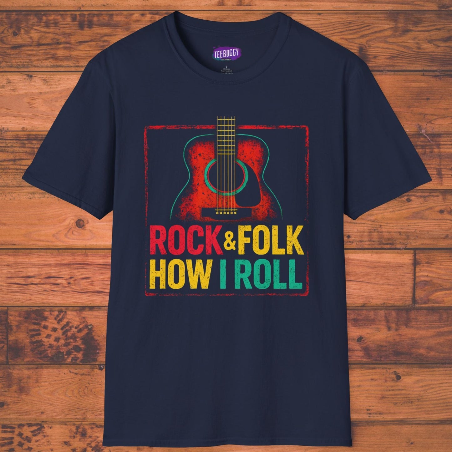Acoustic Guitar T-Shirt - Rock & Folk Music Lovers