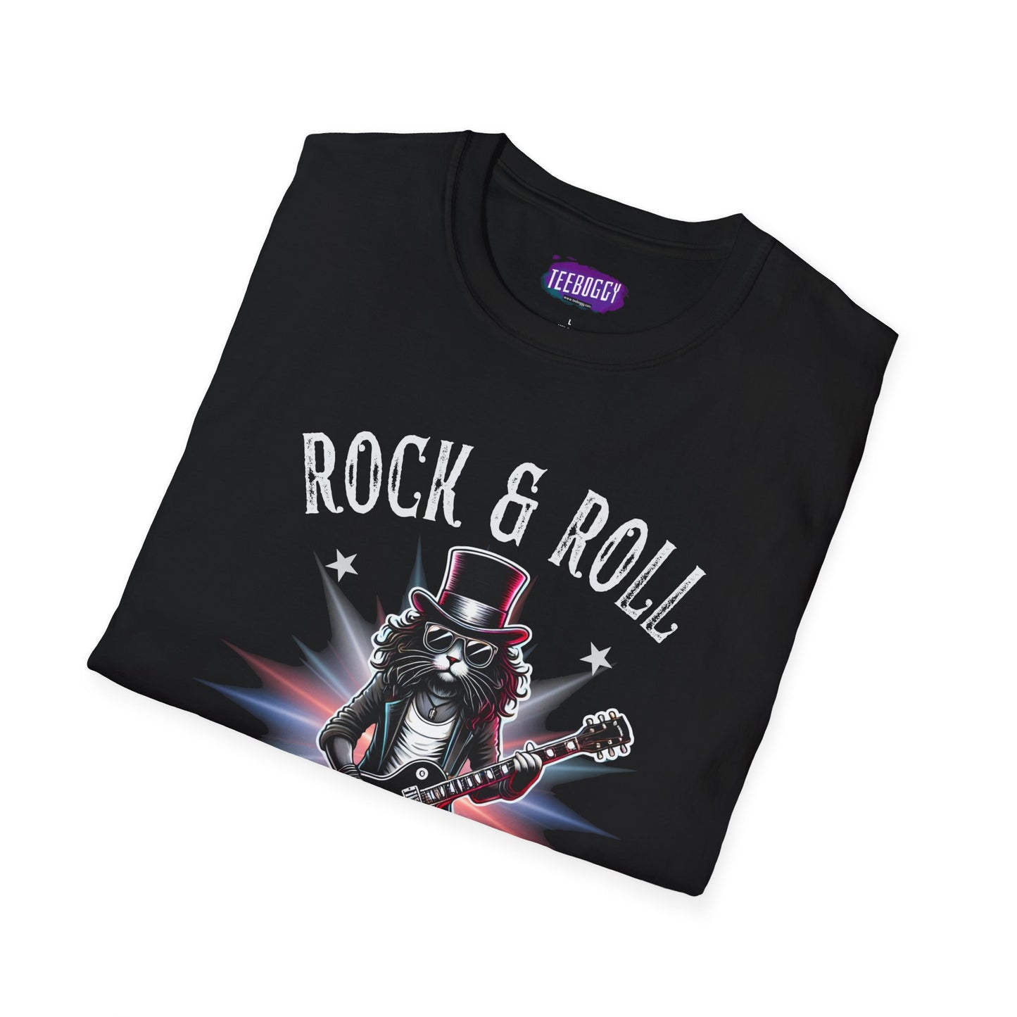 Rocker Cat T-Shirt, Rock & Roll, Soothes My Soul Design