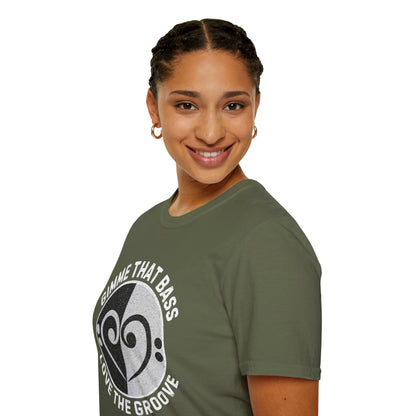 Bass Clef Heart Unisex T-Shirt - Feel the Bass, Love the Groove