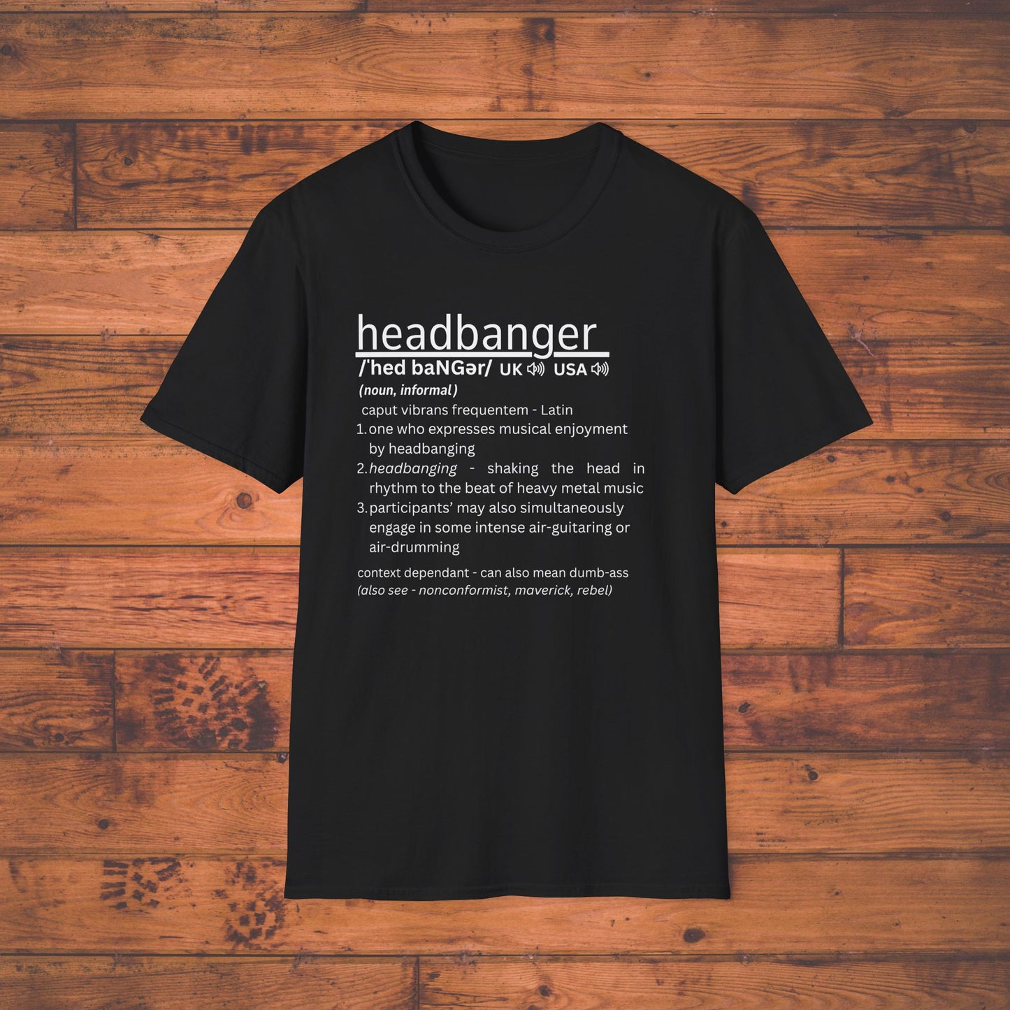 Headbanger Definition T-Shirt — Funny Heavy Metal Tee