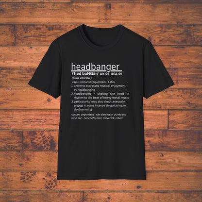 Headbanger Definition T-Shirt — Funny Heavy Metal Tee