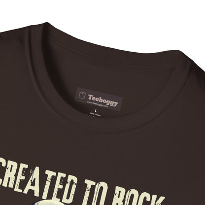 Crafted To Rock, With Bolt-on Neck, Frankenstein With Guitar, T-Shirt.