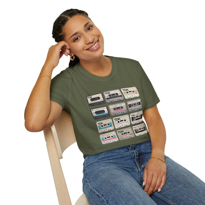 Cassette Tape Nostalgia T-Shirt — Vintage Audio Mix Design