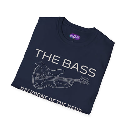 Bass Guitar T-Shirt - The Bass, Backbone of the Band Design