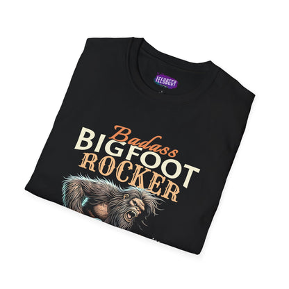 Sasquatch Rocker T-Shirt - Badass Bigfoot Guitar Tee