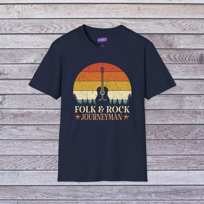 Guitar Sun Unisex T-Shirt Folk & Rock Journeyman Music Lover Tee