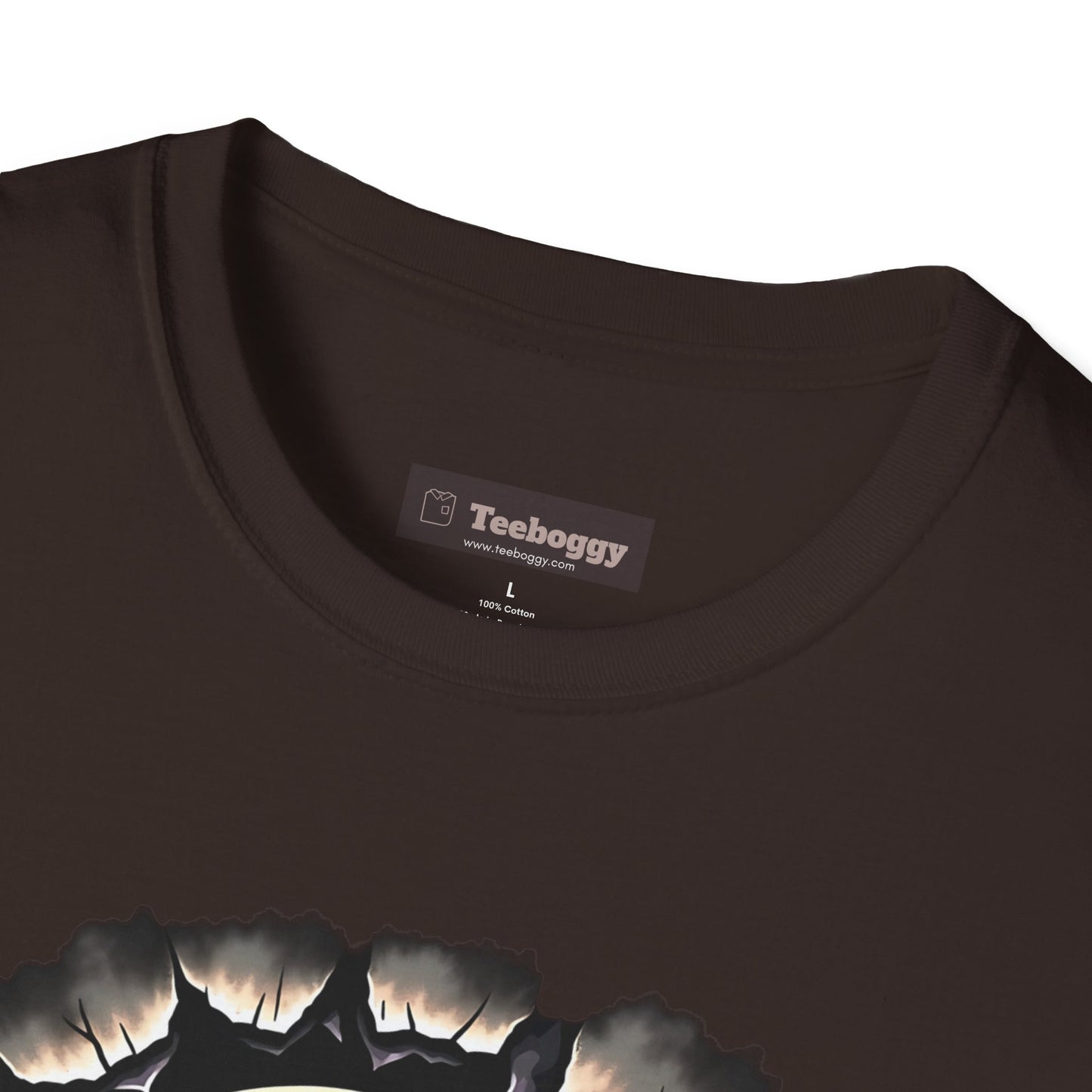Skull Ripping Through T‑Shirt — Horror Metal Graphic Tee