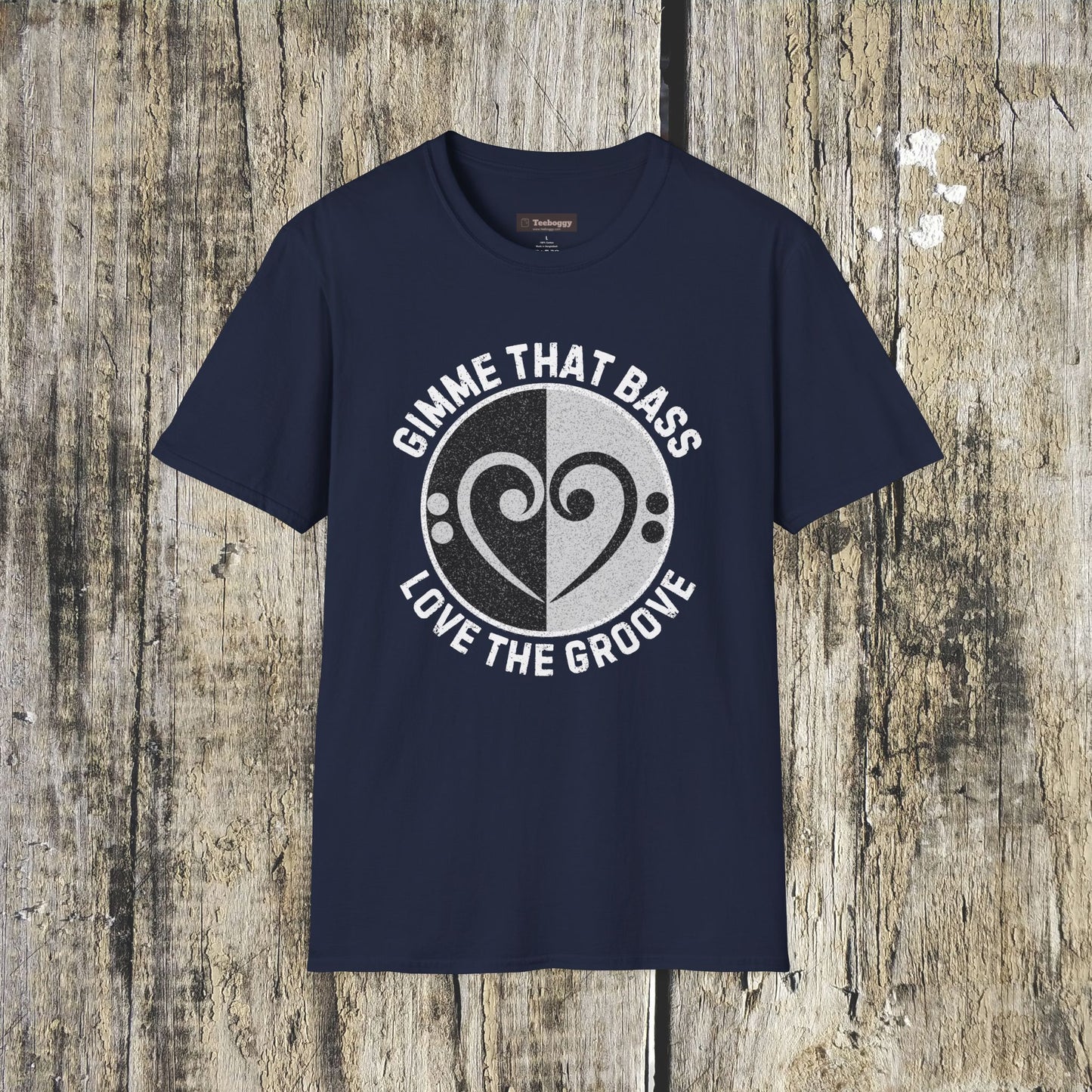 Bass Clef Heart Unisex T-Shirt - Feel the Bass, Love the Groove