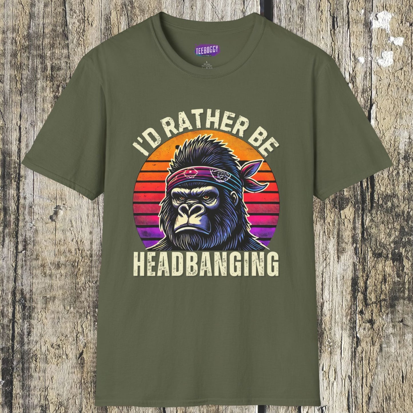 Graphic T-Shirt for Music Lovers - I'd Rather Be Headbanging
