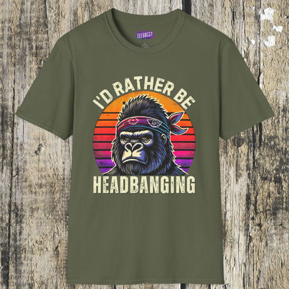 Graphic T-Shirt for Music Lovers - I'd Rather Be Headbanging