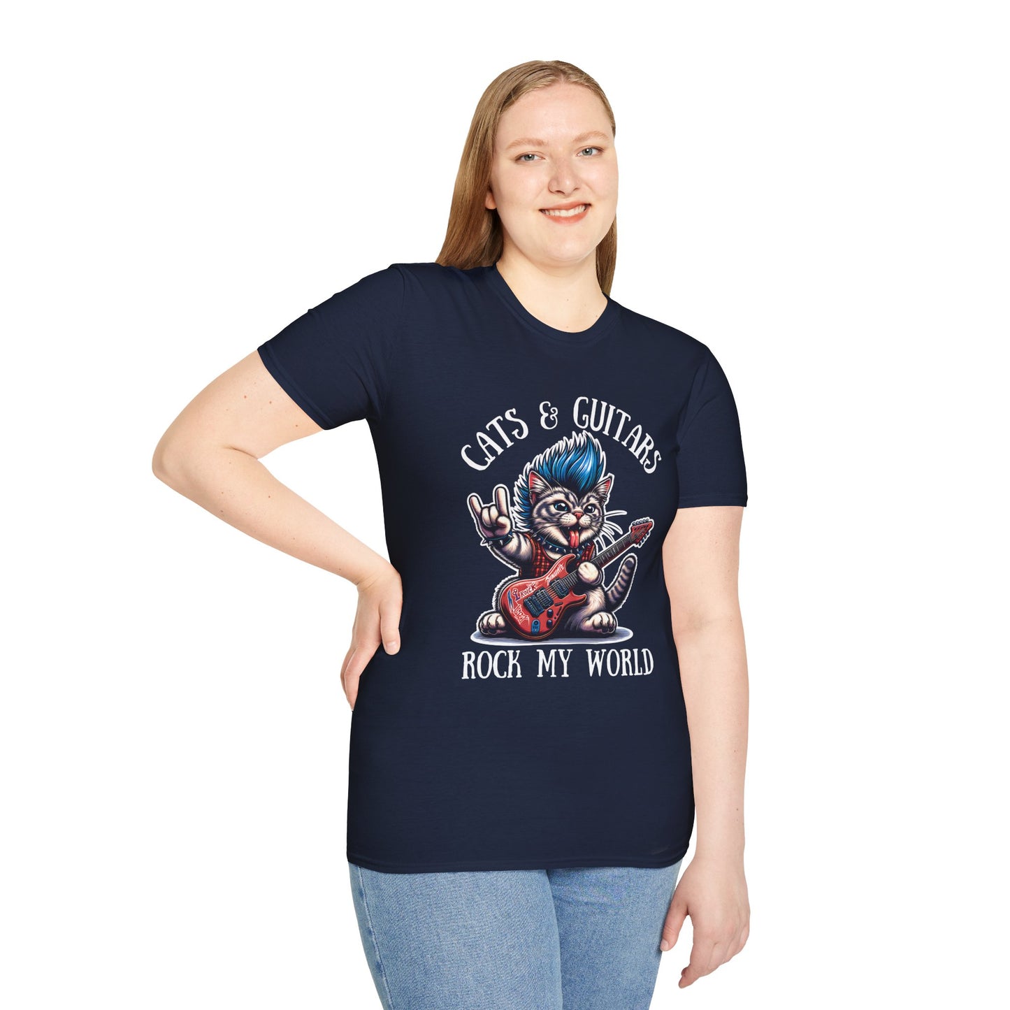 Cats & Guitars Rock My World, T-Shirt