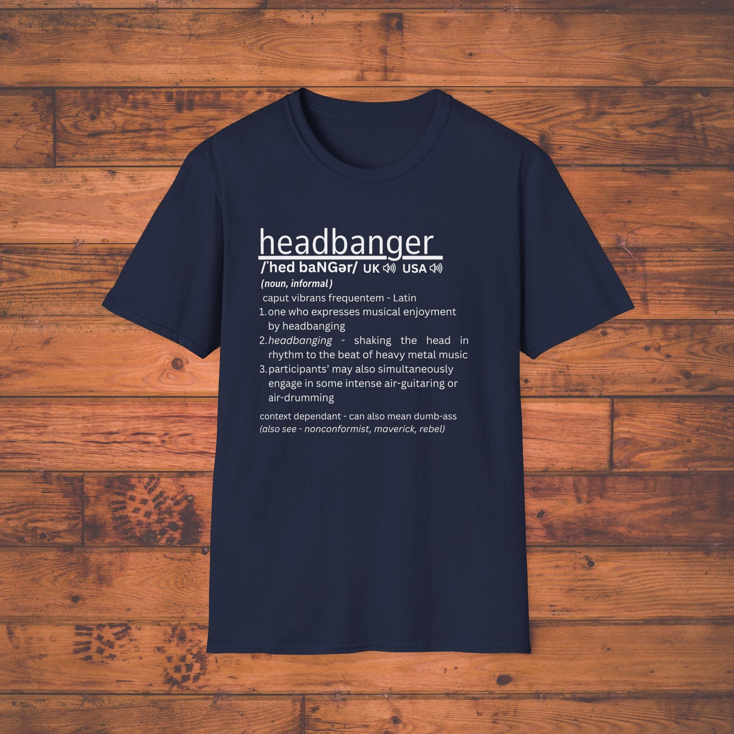 Headbanger Definition T-Shirt — Funny Heavy Metal Tee