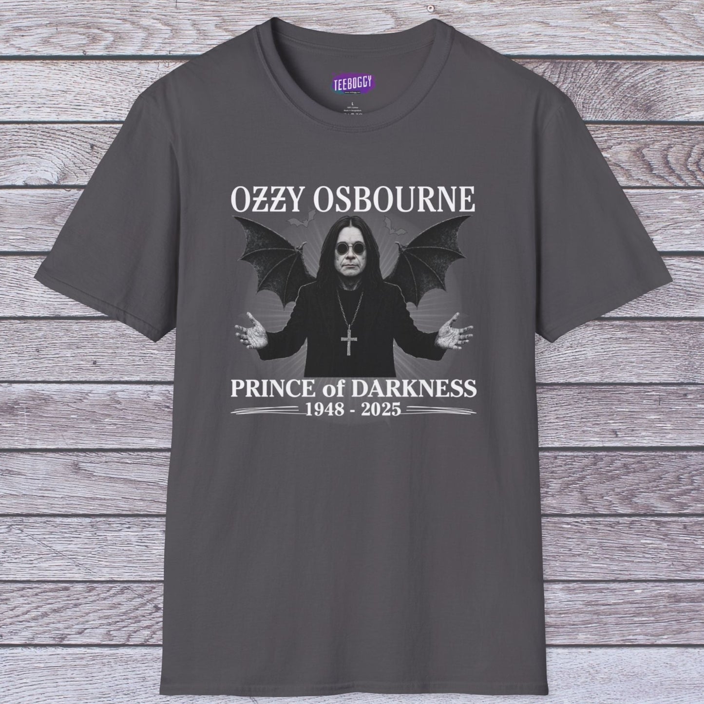 Metal Fan Softstyle T-Shirt with Image and Slogan of Prince of Darkness Slogan