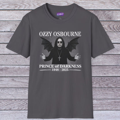 Metal Fan Softstyle T-Shirt with Image and Slogan of Prince of Darkness Slogan